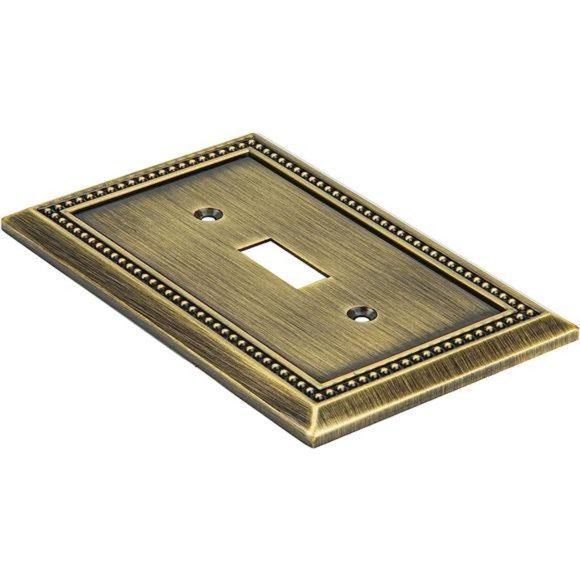 Sunken Pearls Decorative Wall Plate Switch Plate Outlet Cover(Single Toggle,2PK) - Picture 2 of 7